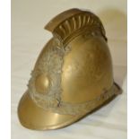 French brass fire helmet