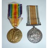 WWI pair comprising of British war medal and victory medal awarded to '167066 GNR.R.PROCTER R.