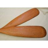 Short pair of wood paddles