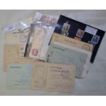 Collection of German WWII and earlier paperwork and ephemera inc postcards, addressed envelopes,