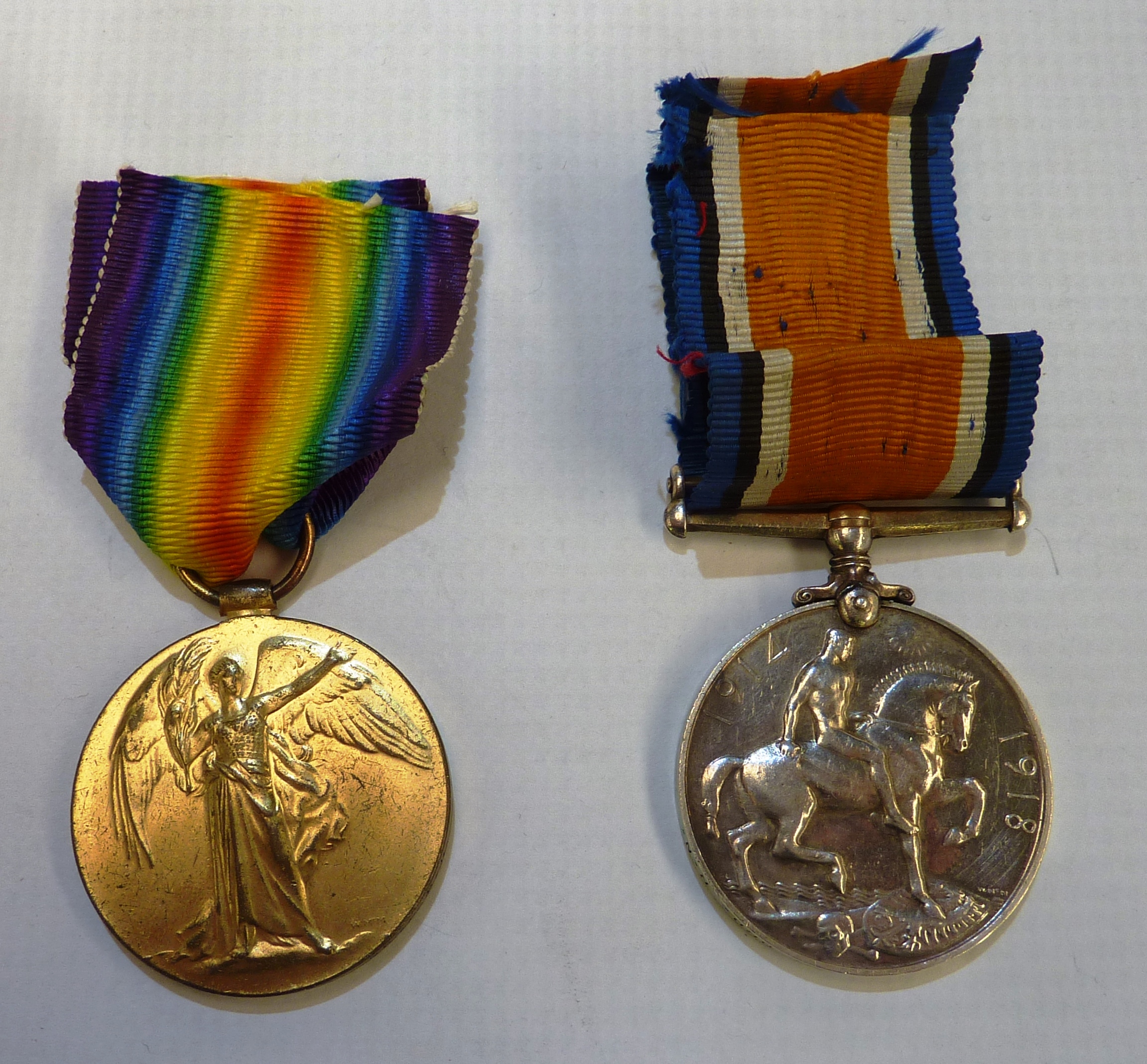 WWI pair comprising of British war medal and victory medal awarded to 'M.20410 A.MARSDEN ORD.R.