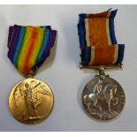 WWI pair comprising of British war medal and victory medal awarded to 'M.20410 A.MARSDEN ORD.R.