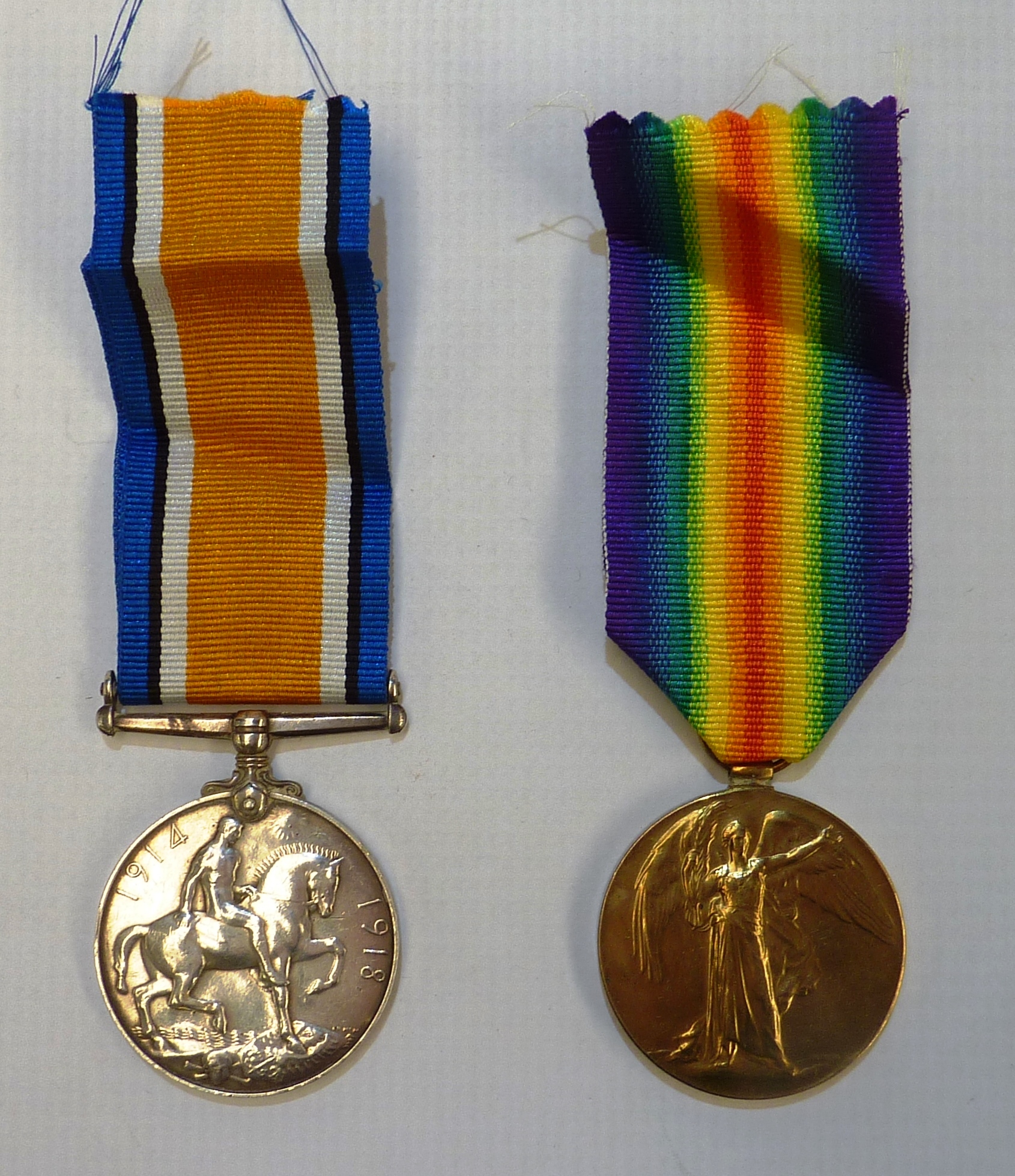 WWI pair comprising of British war medal and victory medal awarded to '21261 PTE.H.J.PRUST W.