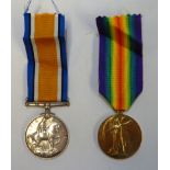 WWI pair comprising of British war medal and victory medal awarded to '21261 PTE.H.J.PRUST W.