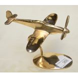 Brass model of a Spitfire