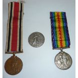 WWI British war medal awarded to '86228 PTE.R.W.ILLINGWORTH M.G.