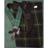 Pair of military tartan trousers,