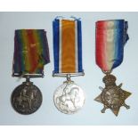 1914-15 star awarded to 18641 PTE W.CHILD.YORKS.L.I' British war medal awarded to '32608 PTE.F.C.