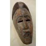 19th/20thC Nigerian carved wood mask,