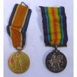 Canadian WWI pair comprising of British war medal and victory medal awarded to '447824 PTE.J.