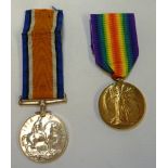 WWI pair comprising of British war medal and victory medal awarded to '87747 PTE.H.GARLAND L'POOL.