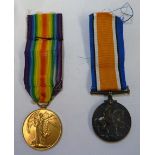 WWI pair comprising of British war medal and victory medal awarded to 'S.A.2312 J.WEAVERS SKR.R.N.