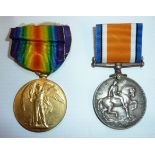 WWI pair comprising of British war medal and victory medal awarded to 'S.LT.C.S.BRITT R.