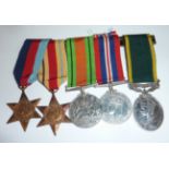 WWII group comprising of 39-45 star, Africa star,