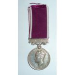 George VI regular army long service and good conduct medal awarded to '105241 GNR.G.REILLY R.