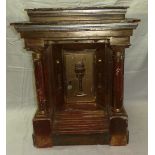 19thC tabernacle box the stepped cornice