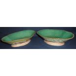 Pair of Oriental shallow serving dishes