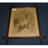 Framed print depicting a young Queen Vic