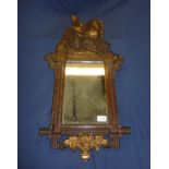 Victorian cast metal framed wall mirror