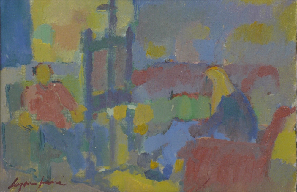 LÁZARO FERRER (Barcelona, 1945). "Vista urbana", óleo sobre lienzo, 22x30 cm. Starting Price: €120