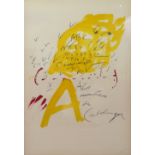 ANTONI TÀPIES (Barcelona, 1923-2012). "Els Mestres de Catalunya", litografía a color firmada y