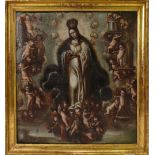 COLONIAL SCHOOL, 18TH CENTURY "La Virgen María", óleo sobre lienzo, 63x58 cm. Starting Price: €2500