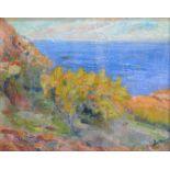 SIGNED J. MIR (Barcelona, 1873-1940). "Paisaje", óleo sobre tabla, 25x30 cm. Starting Price: €600