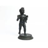 ITALIAN SCHOOL, 17TH CENTURY "Niño con pato", escultura en bronce, 23 cm. alt. Starting Price: €400