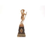 FRENCH SCHOOL, 18TH CENTURY "Paris", escultura en bronce dorado, 15 cm. alt. Starting Price: €350