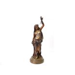 ALLEGORICAL FIGURE, 20TH CENTURY "Otoño", escultura en bronce, 55 cm. alt. Starting Price: €200