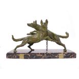 ART DECO FIGURE, 20TH CENTURY  En bronce, 30x60 cm. Starting Price: €800