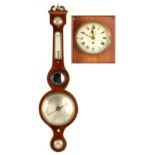 Property of a lady - an early C19th mahogany wheel barometer, inscribed 'J. CROCE / YORK', 39ins. (