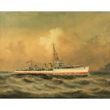 Property of a gentleman - Anglo Chinese school, early C20th - 'H.M.S. CARLISLE / CHINA STATION' -