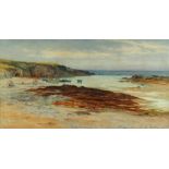 Property of a lady - Peter Ghent RCA (1857-1911) - SHORE SCENE WITH FISHERFOLK AND BOATS -