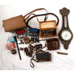 Property of a gentleman - a box containing assorted optical items including photographic equipment &