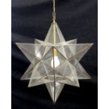 Property of a deceased estate - a twelve pointed star porch lantern, approx. 24ins. (61cms.) high (