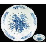 Property of a deceased estate - a First Period Worcester blue & white 'Pine Cone' pattern cress