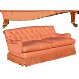 Property of a deceased estate - a Howard style two-seater sofa, believed to be by Lenygon & Morant