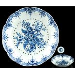 Property of a deceased estate - a First Period Worcester blue & white 'Pine Cone' pattern cress