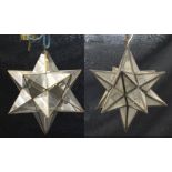 Property of a deceased estate - a twelve pointed star porch lantern, approx. 15.5ins. (39cms.) high;