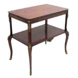 A late C19th / early C20th French Louis XV style kingwood & ormolu mounted rectangular two-tier