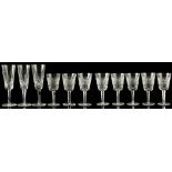 Property of a lady - a set of eight Waterford Cara pattern wine glasses; together with a set of