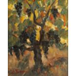 Property of a gentleman - Romanian school, late C20th - FRUIT TREE - oil on canvas, 19.7 by 15.