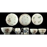 Property of a lady - a group of eight assorted European ceramics, C18th & later, including a small