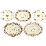 Property of a deceased estate - a pair of early C19th Meissen style oval meatplates, probably Spode,