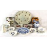 Property of a lady - a quantity of assorted pottery, mostly C19th, including a Mason's Patent