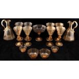 Property of a lady - a suite of Venetian facon de Venise glassware, late C19th / early C20th,