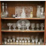 Property of a deceased estate - a quantity of assorted glassware, C19th & later, including rummers &