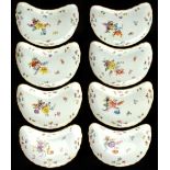 Property of a deceased estate, a lady of title - a set of eight late C19th / early C20th Meissen