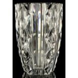 Property of a gentleman - a heavy Baccarat crystal glass vase, etched mark, 10.6ins. (27cms.)